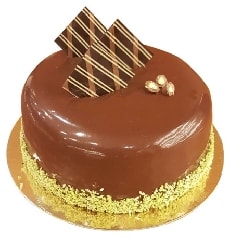 Gurme 2-3 Kişilik Sade Çikolatalı Yuvarlak Pasta