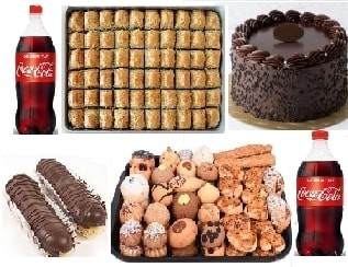 Hepsi Bir Arada Tatlı Şöleni 4 kg Karışık Tatlı ve 2 Litre Kola